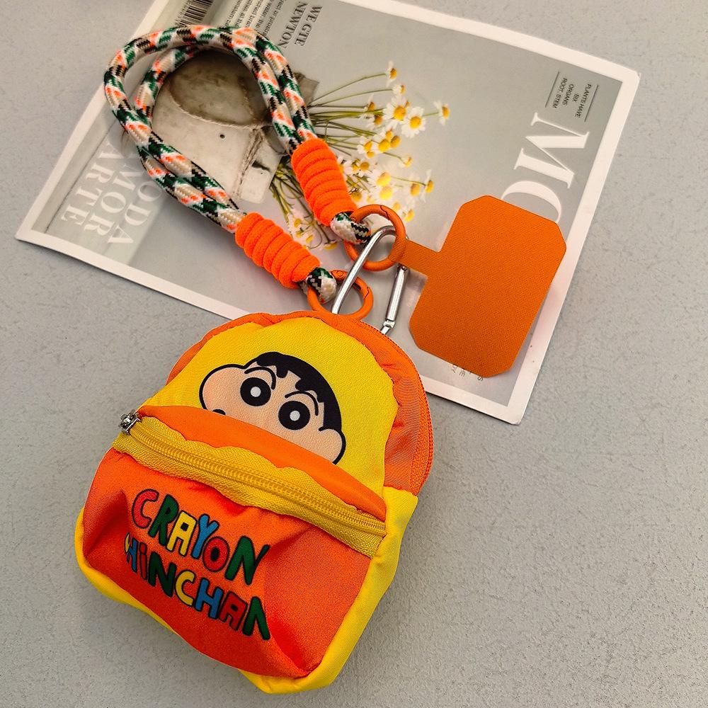 Crayon Shin-chan Dopamine Orange Phone Mini Bag with Lanyard