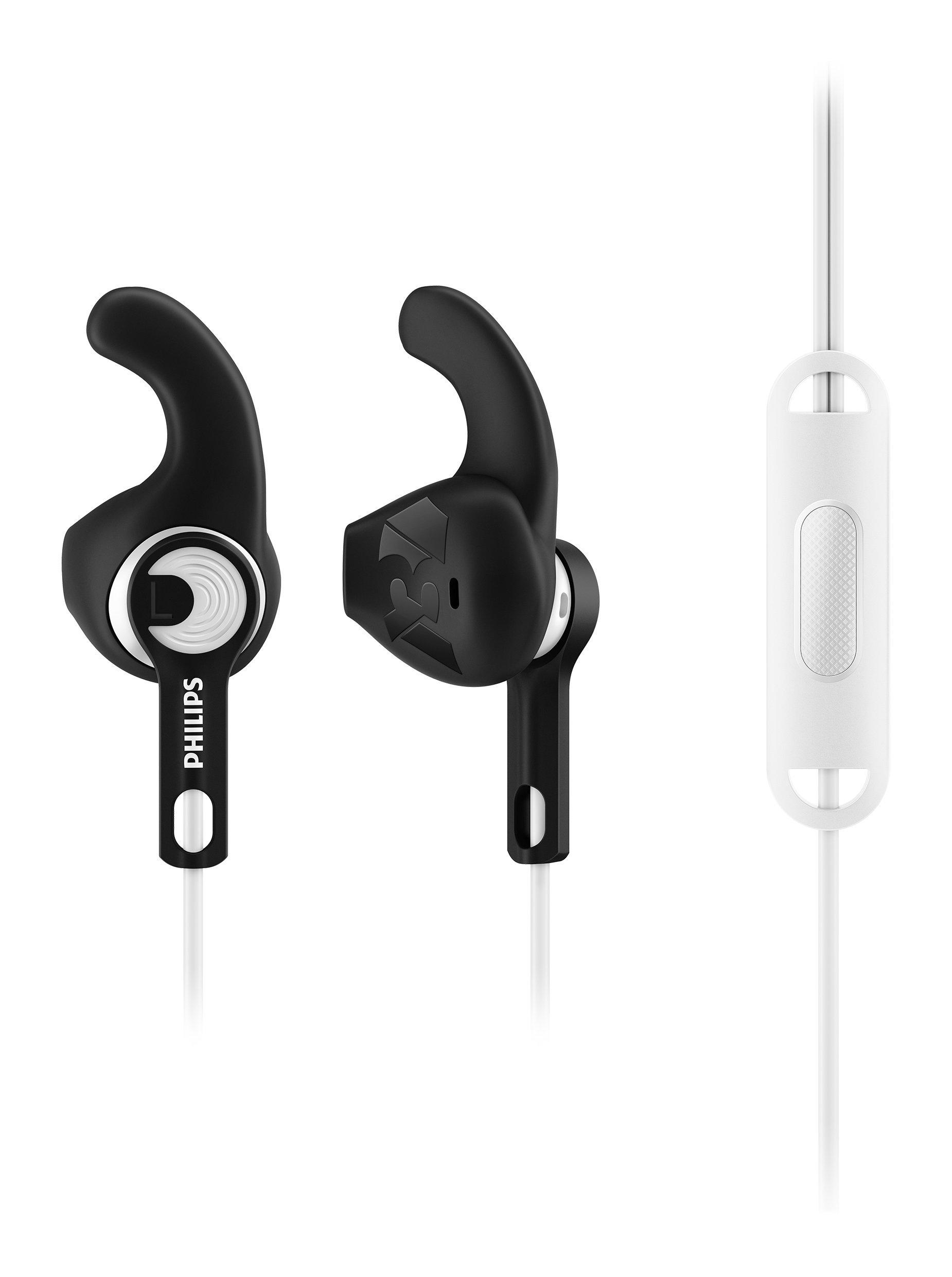 

PHILIPS Sports Earphones with SHQ1305WS Mic, White/Black,