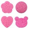 Compressed Facial Cleansing Sponges Heart Shape Natural Face Wash Sponges Pads Soft Absorbent Cleansing Tools Portable Facial