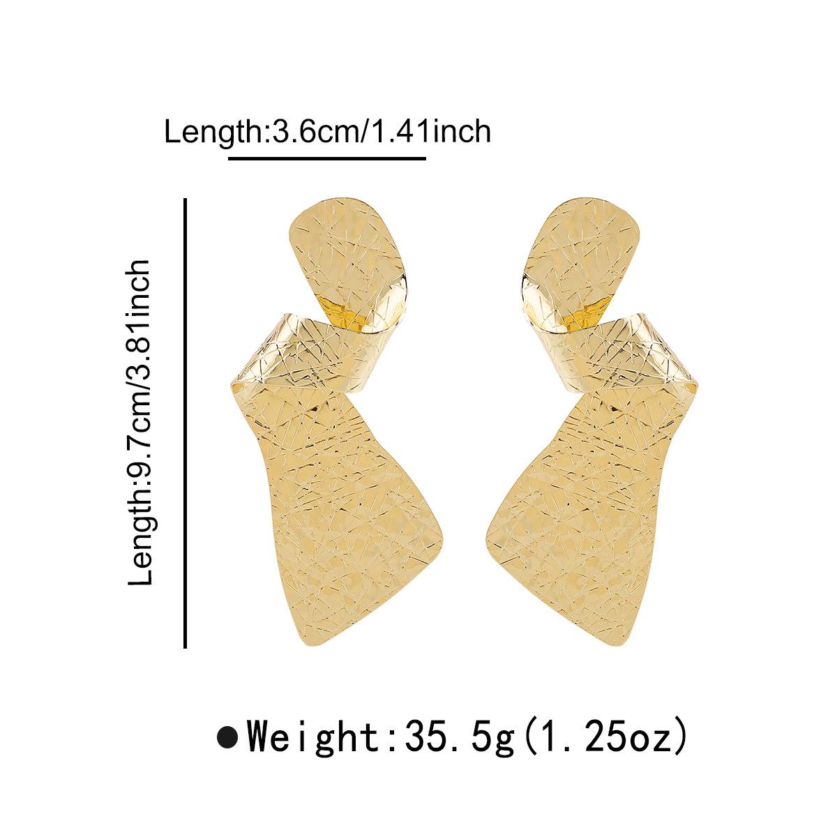 Личность Модные Серьги Холодный Ветер Неправильно Сложенные Геометрические Серьги из Сплава золотой