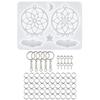 WTEMPO Silicone Resin Molds Kit with 66pcs Silicone Molds Keychain Rings Resin Jewelry Casting Mold for DIY Craft Jewelry Making