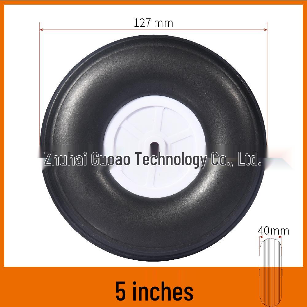 Realistic 20-127mm PU Tires & Sponge Wheels for Fixed-Wing RC Model Aircraft