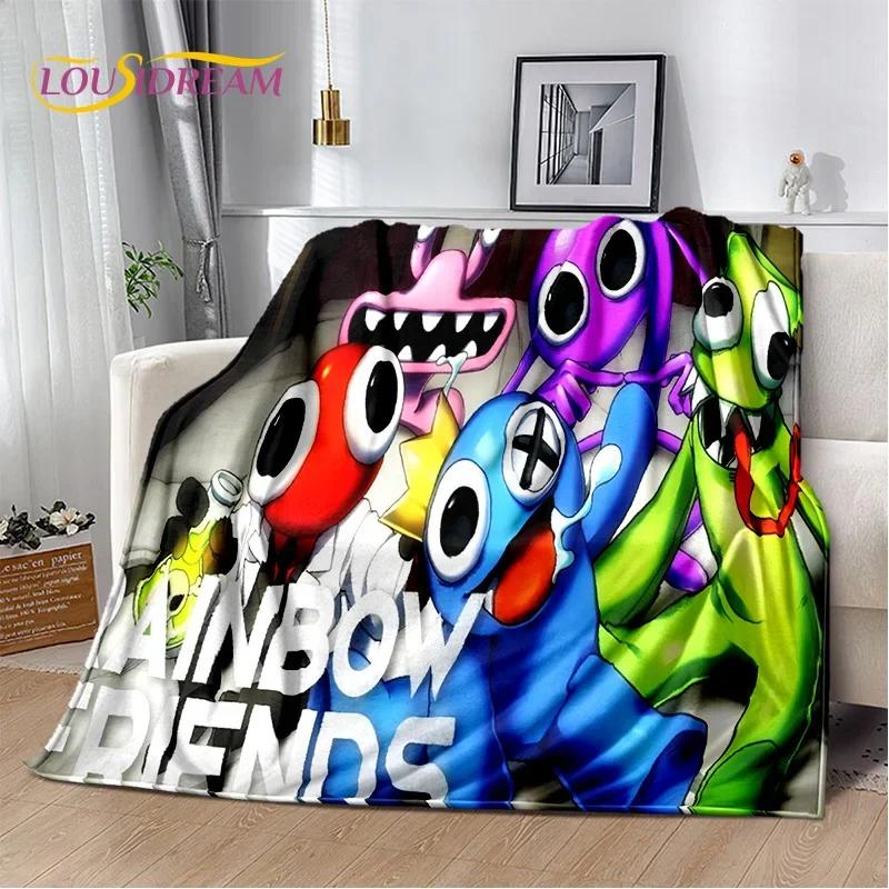 Game R-Rainbow Friends Cartoon Soft Flannel Blanket for Beds Bedroom Sofa Picnic ,Throw Blanket for Cover Outdoors Leisure Gift