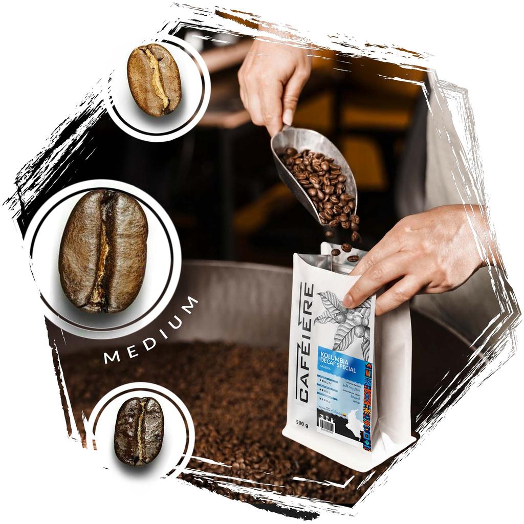 Coffee beans cafeiere Arabica decaffeinated Colombia decaf special, 500 g