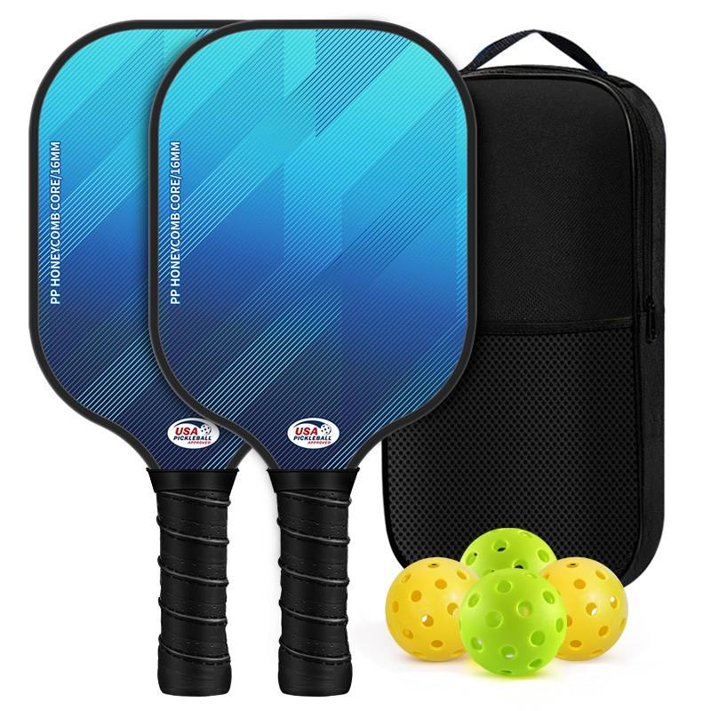 Glass Fiber Pickleball Paddle Set Kids Adults Family Couples Advanced Rackets