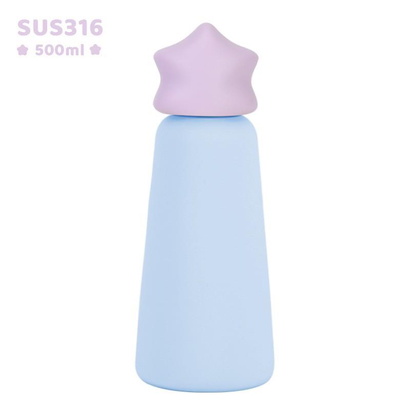 500ml Stainless Steel Vacuum Insulated Travel Mug Kids Students Outdoor Sports Portable Star Design