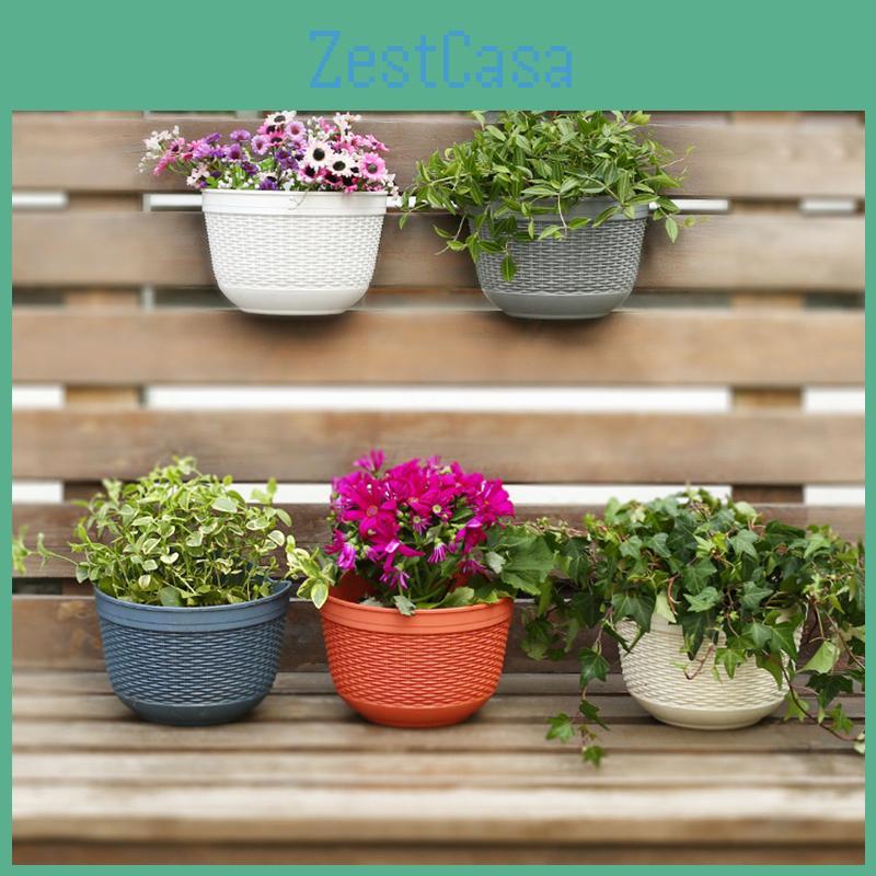 Unique And Stylish Wall Hanging Flower Pot For Garden Fence Or Balcony Decor