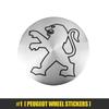 4pcs Car Wheel Stickers 56mm Auto Center Hub Cap Decal For Peugeot 206 607 508 301 407 2008 205 107 5008 106 406 408 ZP 807 308 108