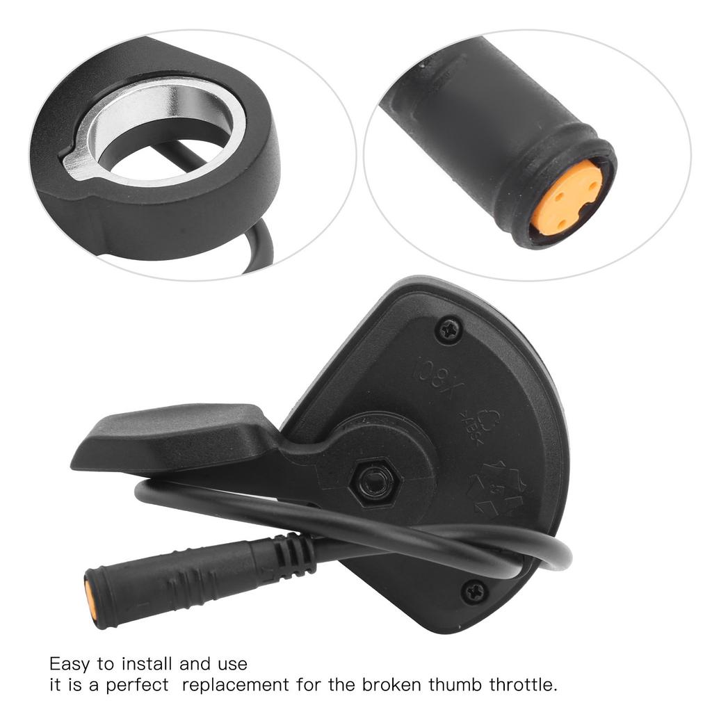 108X Left Thumb Throttle Speed Control Waterproof Connector Lithium for Electric Scooters EBike