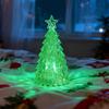 LED Crystal Christmas Tree Night Lights Mini LED Battery Operated Christmas Tree Night Night Lamp For Indoor Bedroom Living Room