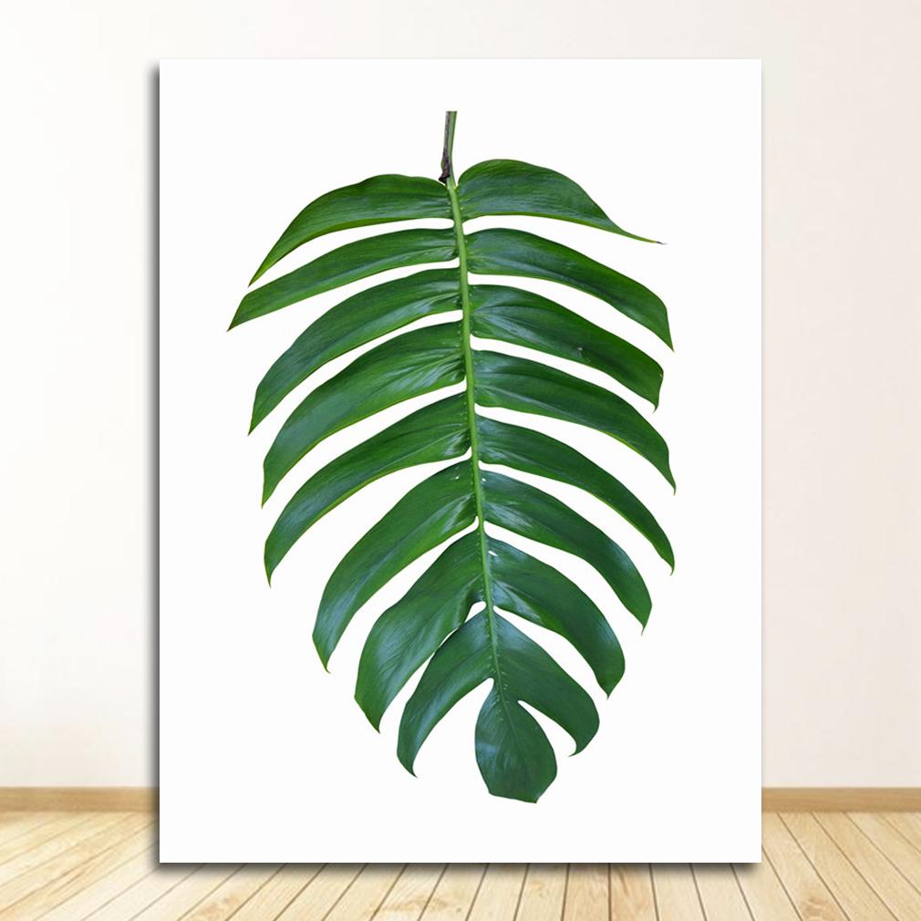 Nordic Posters And Prints Wall Art Picture Home Decoration Fresh Green Cactus Big Tropical Leaves Canvas Painting Plants