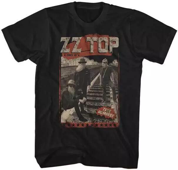 Officially licensed ZZ Top Tres Hombres Mens Black T Shirt ZZ Top Classic Tee S