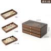 High-end walnut pattern jewelry box, large-capacity five-layer storage box, light luxury divided drawer jewelry box