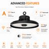 Germany Warehouse 5000K  CCT 50W 60W 80W Liteon 5050 LED PC Lens 200 Lm Per W IP65 IK08 7 Year Warranty LED High Bay Light