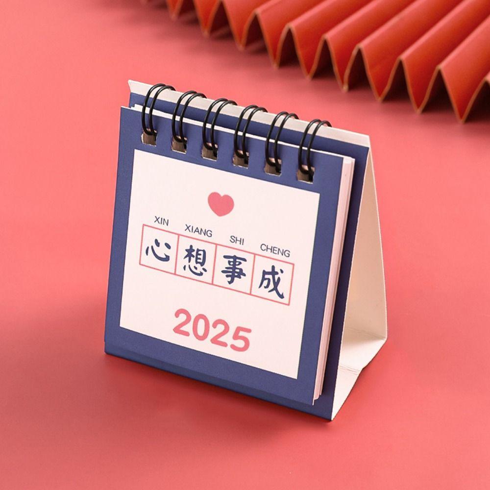 Thick Paper Mini Desk Calendar 18-Month Monthly Planner Agenda Table Planner  Home
