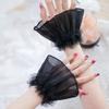 New Removable Flared Cuffs Tulle White Fake Cuff False Sleeve Ornaments Nail Art Accessories