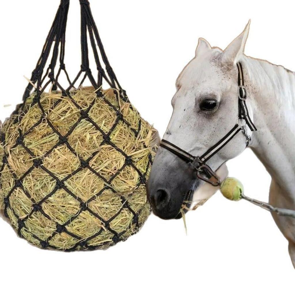 Langzaam voernet voor paarden, vee en alpaca's - Grote zak voor begrazing - Voerzak met net