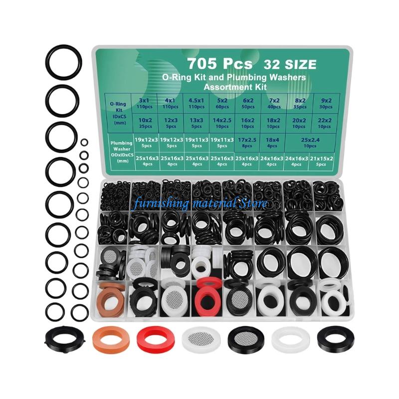 

Y5GD Plumbing and Faucet Washers Assortment Set Plumbing Seals O Rings Gasket for Faucets Water Pipe Garden Hoses Enduring