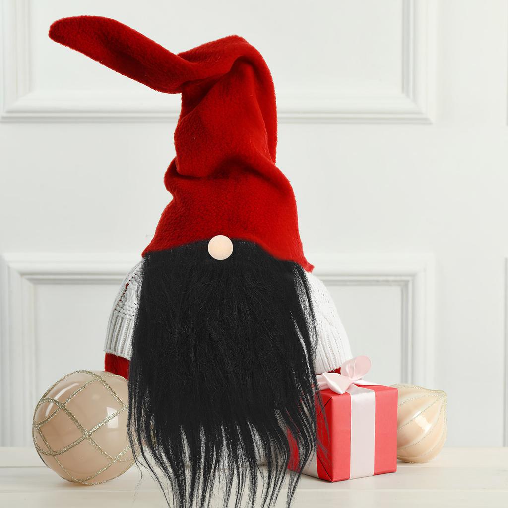 1Set DIY Gnome Beard Kit Wooden Balls Craft Supplies for Christmas Decor Gnome Making Dwarf Projects Holiday Party Accessories