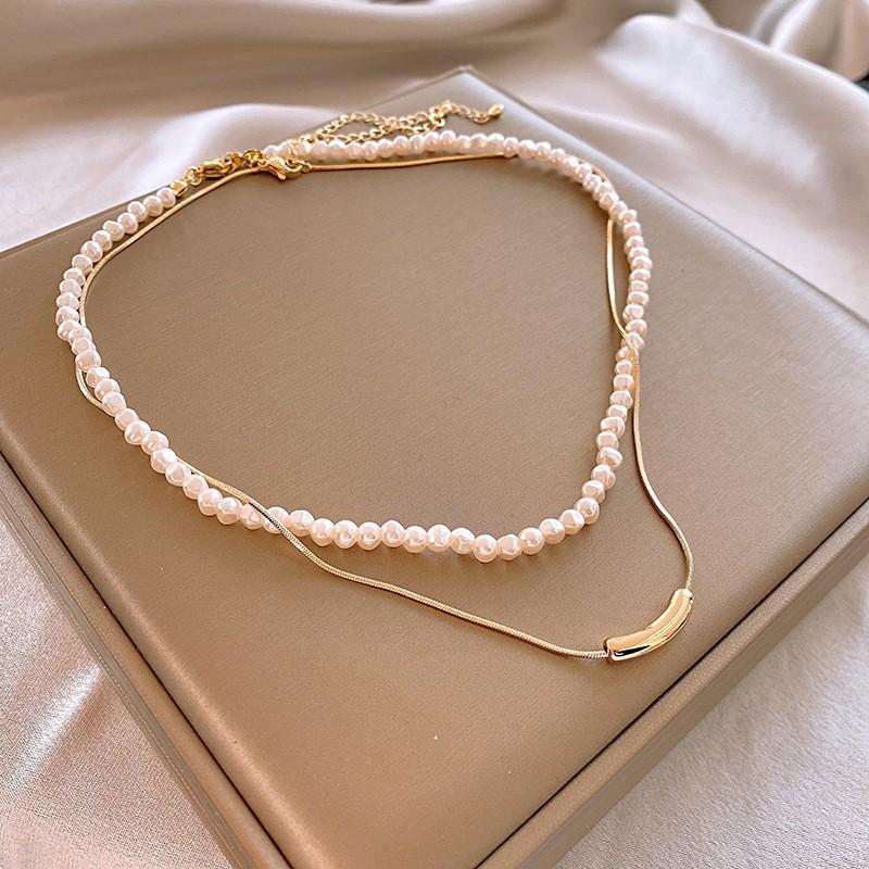 Korean fleece rope color artificial tiger's eye stone bag necklace niche design sweater chain retro necklace