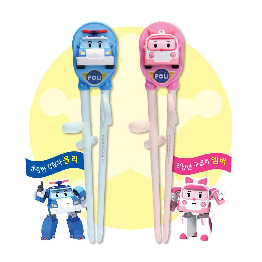 Edison Poli Stage 1 Learning Chopsticks for Kids (Left Hand)