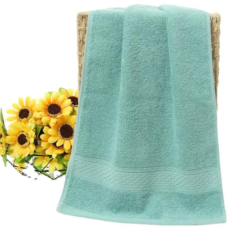 Towel cotton grid satin file household pure cotton plain face towel combed long-staple cotton towel supply