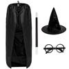 Wizard Set: Cape, Hat, Glasses, Wand