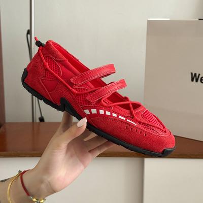 Sapatos Mary Jane Esportivos da Moda 2025 Novos Solado Macio Antiderrapante Malha Respirável Casuais Femininos Simples