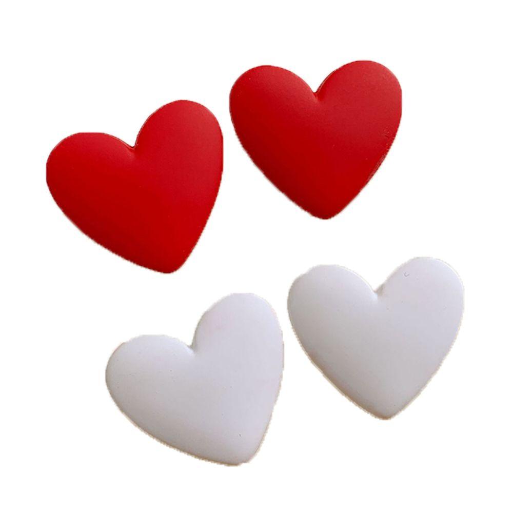 

Party Jewelry For Women Creative Trendy Vintage Acrylic 925 Sterling Silver Heart Stud Earring
