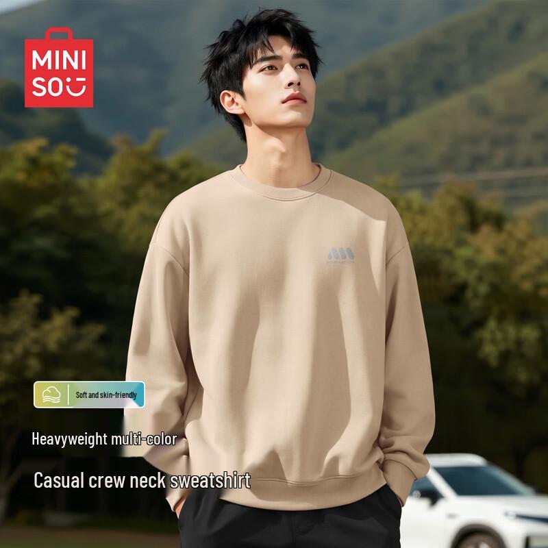 MINISO Men's Relaxed Fit Crewneck Sweatshirt