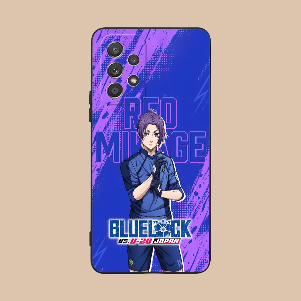 Blue Lock Reo Mikage Matte TPU Mobile Phone Case for Samsung Galaxy M55 54 42 35 34 33 32 23 22 15 14 13 12 F55 5G Cover