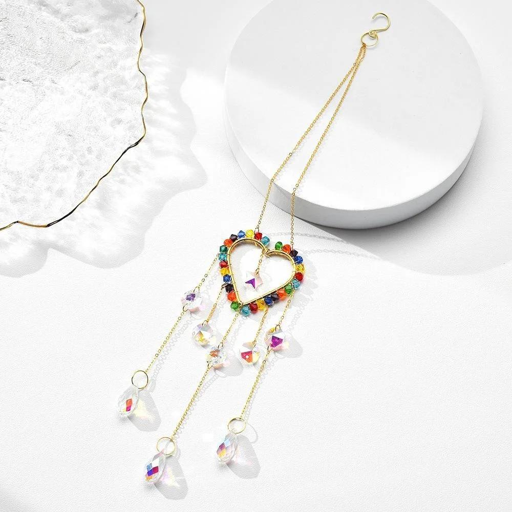 Regnbue Stjerne Måne Krystall Solfanger Hengende Anheng Vindusdekorasjon Hage Vindklokke Soveromsdekorasjon Barneroms Håndverk Dekorasjoner