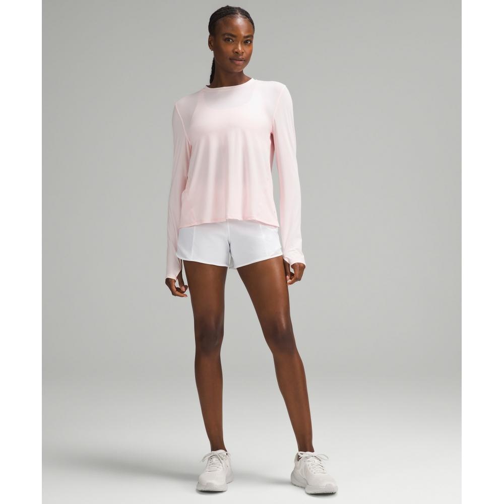 Lululemon Mesh Panelled Running Long Sleeve Shirt Strawberry Milkshake
