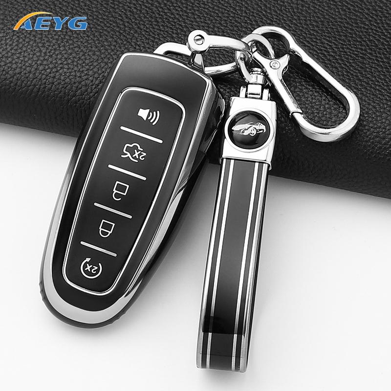New Soft Tpu Car Key Case Cover Shell For Ford Explorer Edge Escape Flex Taurus 2011 2012 2013 2014 5 Buttons Accessories