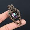 Amazing Mystic Topaz Gemstone Handmade Copper Wire Wrap Jewelry Pendant For Love
