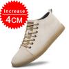 Genuine Pig Leather Fashion Height Increasing Sneakers Men All-match Casual Shoes Increase Insole 8cm Luxury Brand Lift Men Shoe