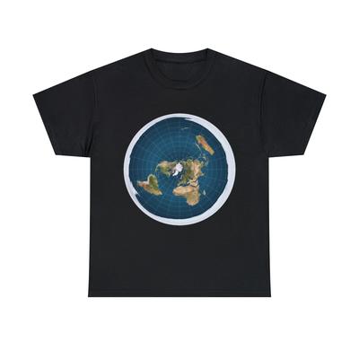 Flache Erde Grafik T-Shirt, S-5XL