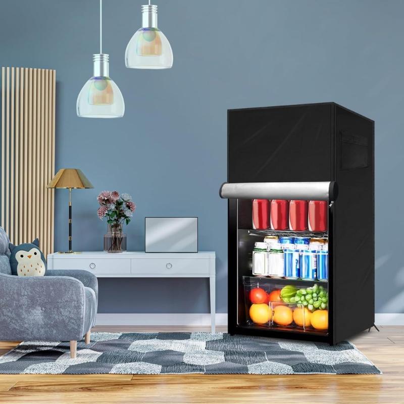 Outdoor Use Upright Freezer Cover Water Resistant Oxford Fabric Protectors Fits 56x58x86cm Compacts Refrigerators Dustproof