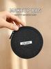 Prada Beaute Black Round Zipper Makeup Bag, Mini Cosmetic Storage Pouch