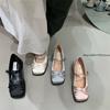 Fashion 2025 Spring Autumn Mary Jane Shoes Fashion Shallow Round Toe Mid Heel Shoes Ladies Elegant Outdoor Single Pumps Shoes