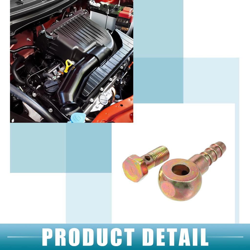 A ABSOPRO Banjo Bolt Banjo Hose Barb Bolt Fitting Brake Line Fitting Adapter Fitting