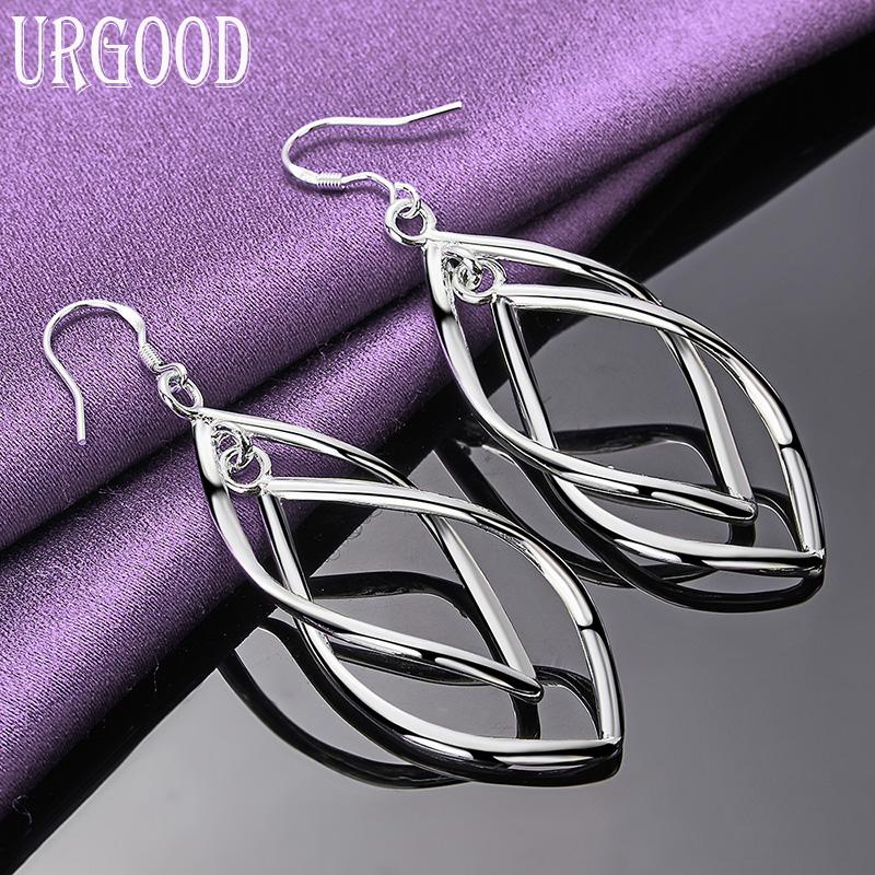 Cercei cu pandantiv geometric din argint 925 cadou Bijuterii de modă