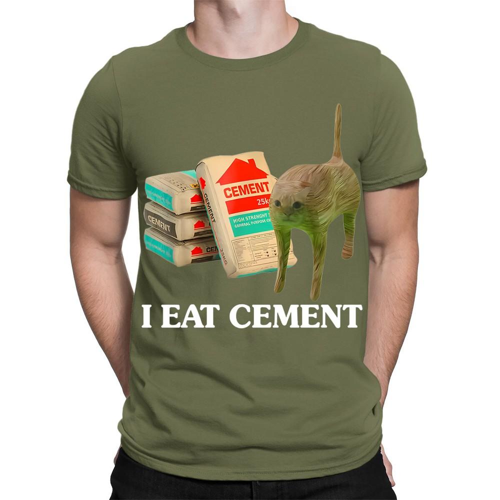 I Eat Cement Cursed Cat Funny Meme Lovers Gift Joke Mens Womens TShirts TA44