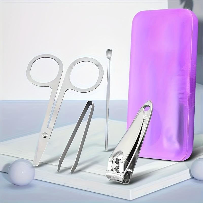 4-piece Nail Care Set: Stainless Steel Nail and Foot Repair Set, Including Scissors, Nail Clippers, and Files