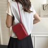 Einfarbiges quadratisches Handy-Tasche Koreanische Umhängetaschen Tragbare Klapp-Schultertasche Handtaschen