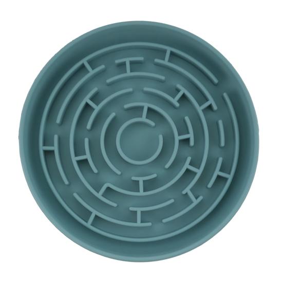 

Silicone Pet Slow Feeder Bowl Round Anti-Choking Lick Mat Suction Cup Slow Down Eating Food Bowl for Small Medium Large Breed Dogs A