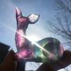 Hand Mini Carved Deer Natural Fluorite Quartz Crystal Gift Healing Home Decor