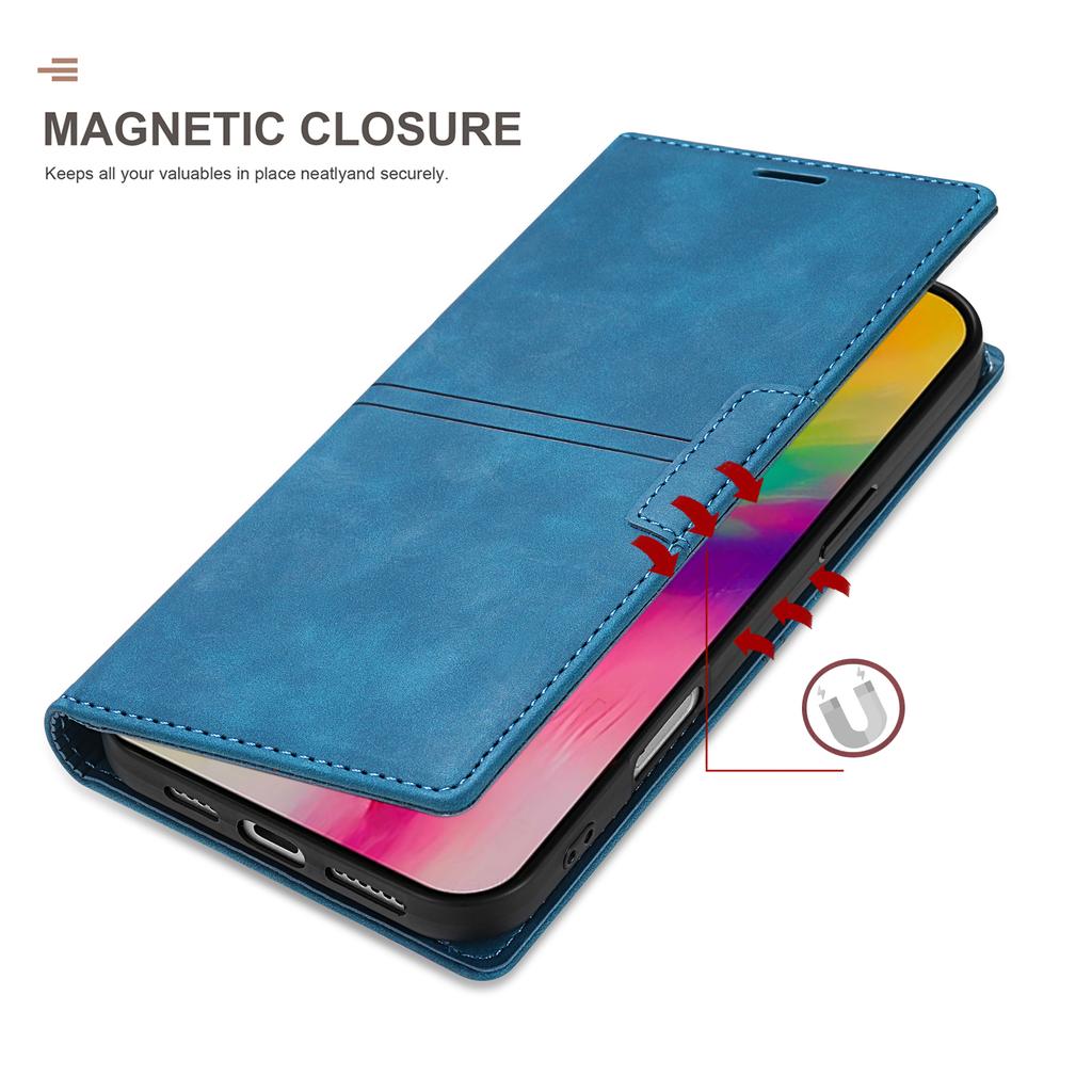 For iPhone 17 Pro Max Wallet Case Magnetic Closing Leather Phone Cover