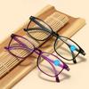 Modische Lesebrille mit quadratischem Rahmen, hochauflösend, Blaulichtfilter, Unisex, ultraleicht, bequem, Presbyopie-Brille
