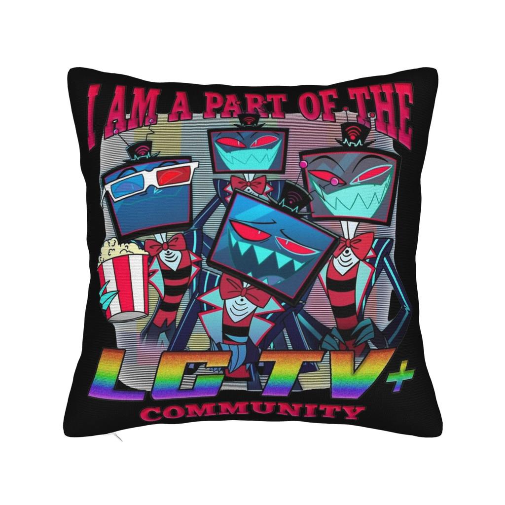 hazbines hoteles alastor vox Pillowcase Merchandise Printing Cushion Cover Pillow Covers Living Room Decor Square Multi-Size